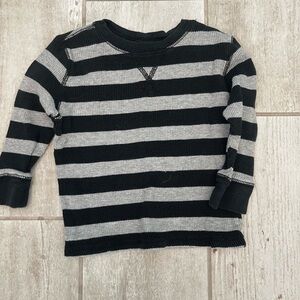 GAP Kids Black and Gray Striped shirt